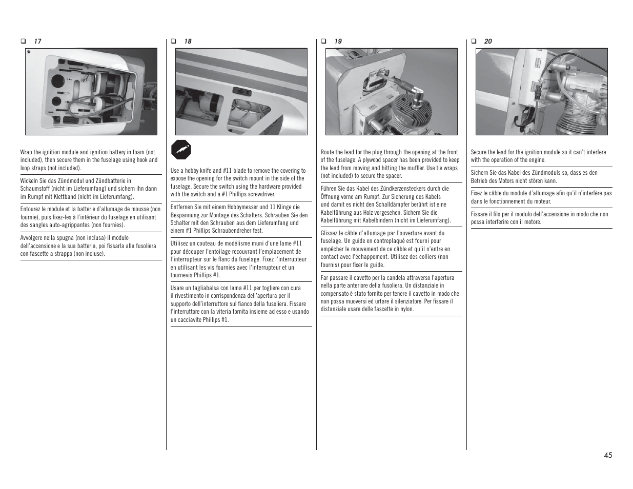 Hangar 9 Valiant 30cc ARF User Manual | Page 45 / 72