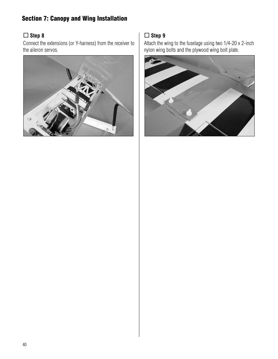 Hangar 9 Pulse XT 60 ARF User Manual | Page 40 / 48