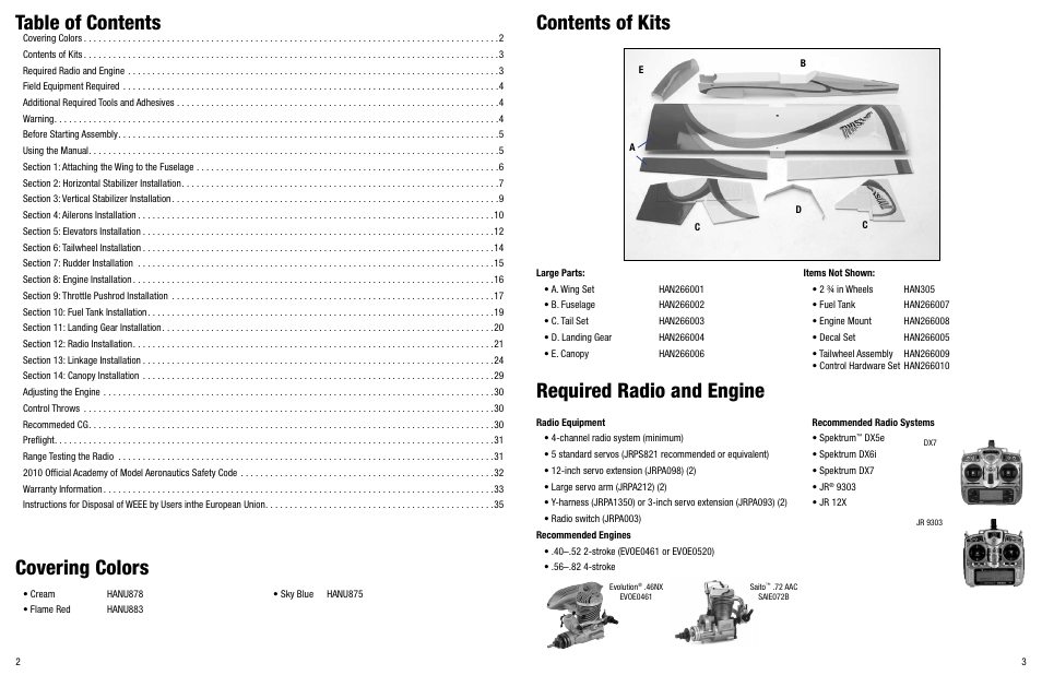 Hangar 9 Twist 40 ARF Version 2 User Manual | Page 2 / 18