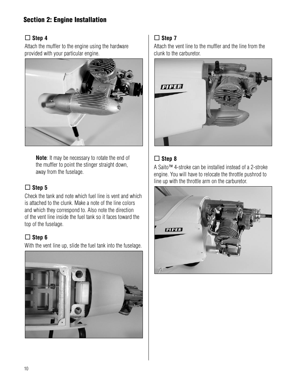 Hangar 9 Piper J-3 Cub 40 ARF User Manual | Page 10 / 36