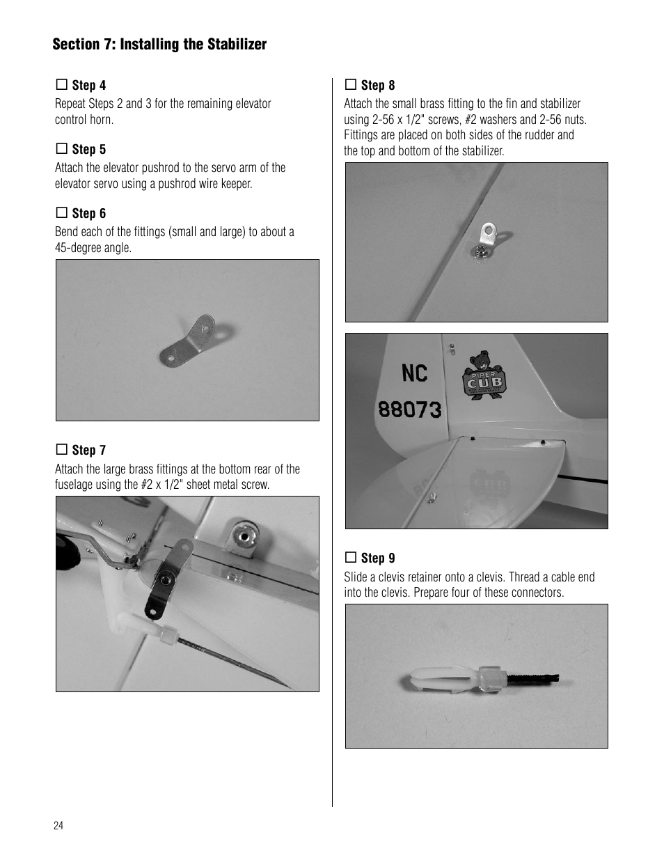 Hangar 9 Piper J-3 Cub 40 ARF User Manual | Page 24 / 36