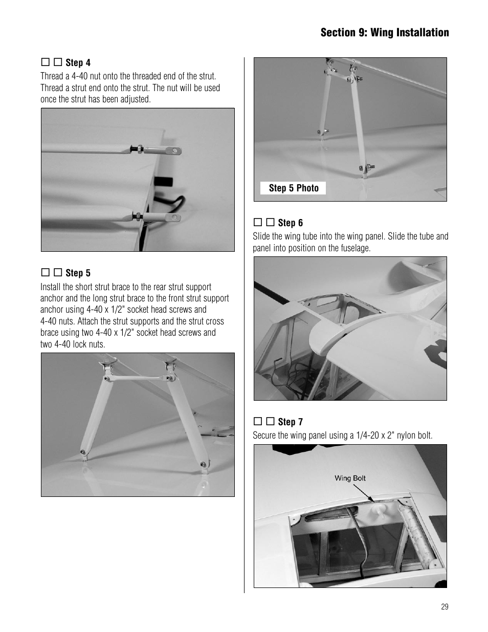Hangar 9 Piper J-3 Cub 40 ARF User Manual | Page 29 / 36