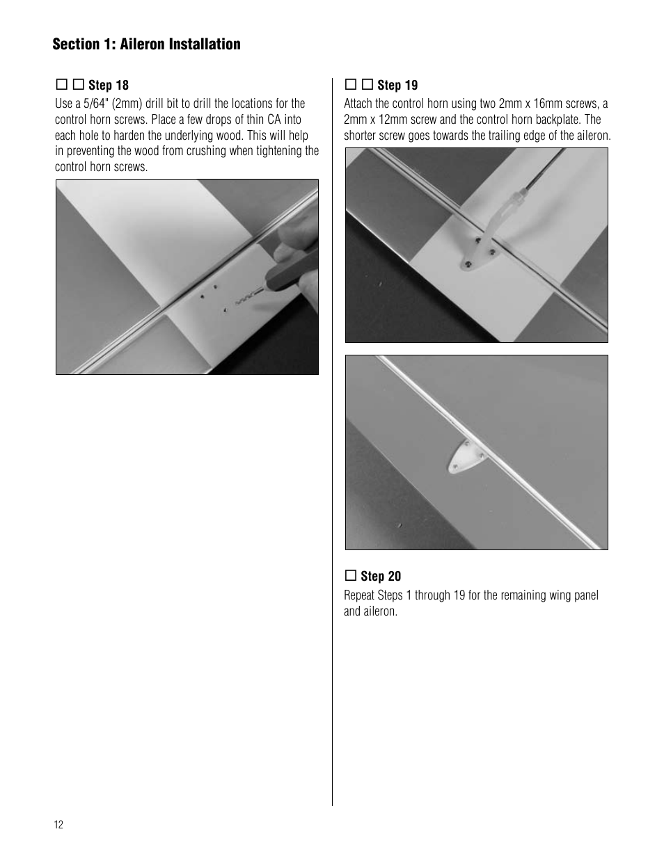 Hangar 9 Pulse XT 40 ARF User Manual | Page 12 / 40