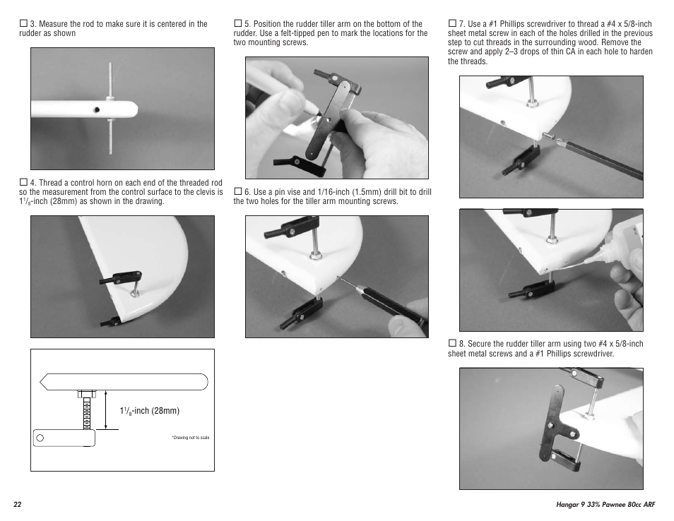 Hangar 9 33% Pawnee 80cc ARF (3 Boxes) User Manual | Page 22 / 36