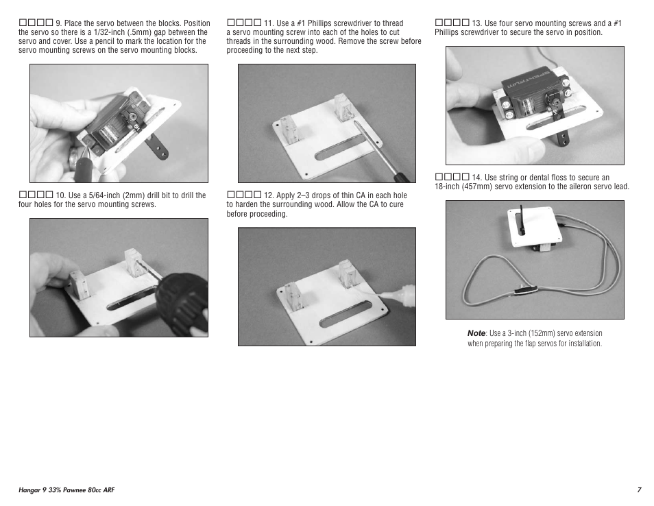 Hangar 9 33% Pawnee 80cc ARF (3 Boxes) User Manual | Page 7 / 36