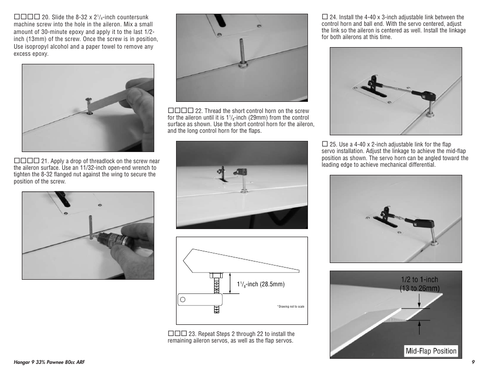 Hangar 9 33% Pawnee 80cc ARF (3 Boxes) User Manual | Page 9 / 36