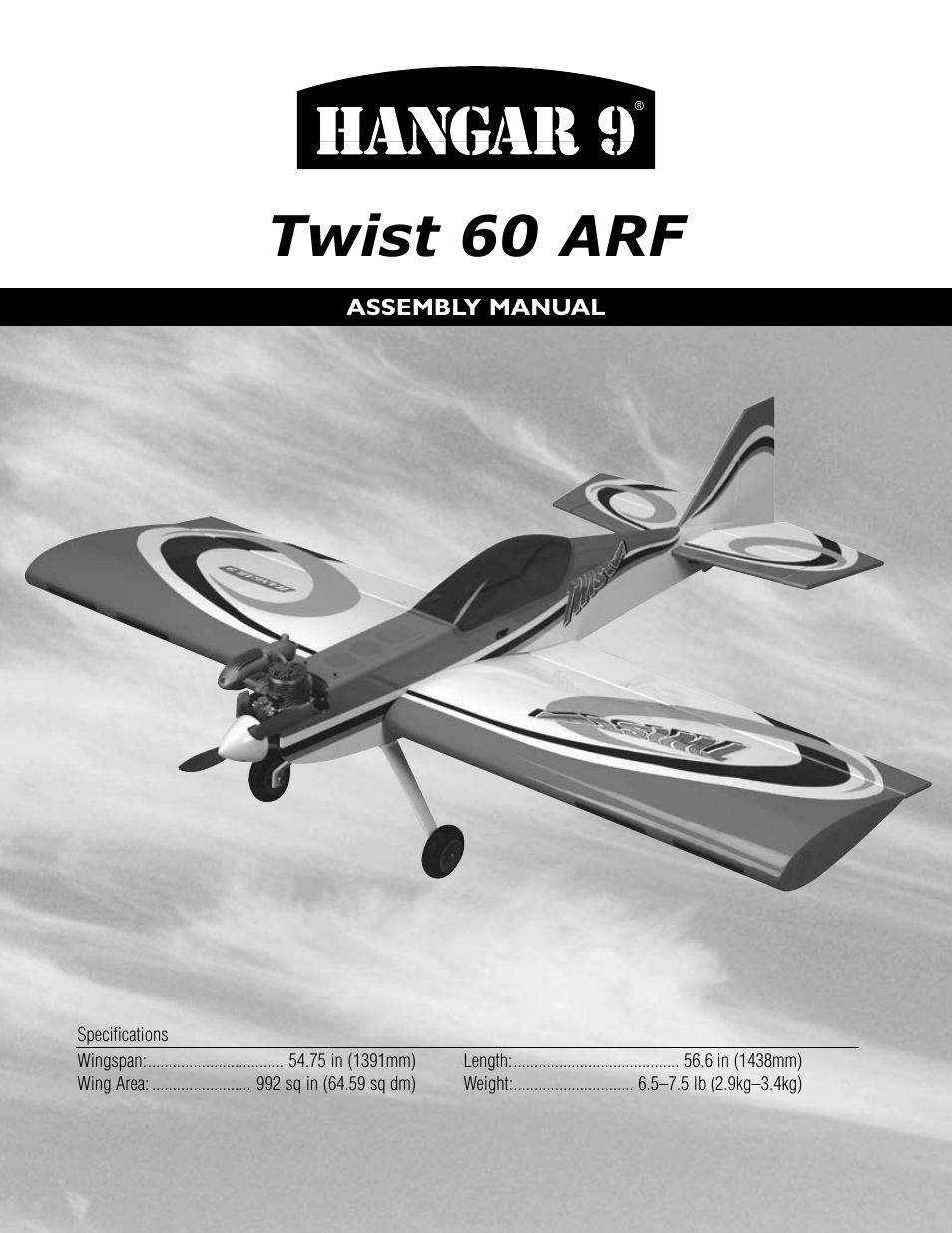 Hangar 9 Twist 60 ARF User Manual | 28 pages