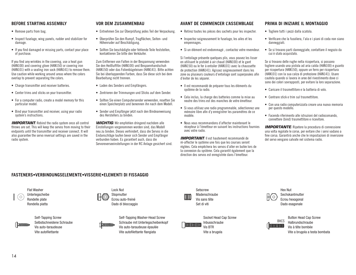 Hangar 9 P-51D Mustang 60cc ARF (2 Boxes) User Manual | Page 14 / 112