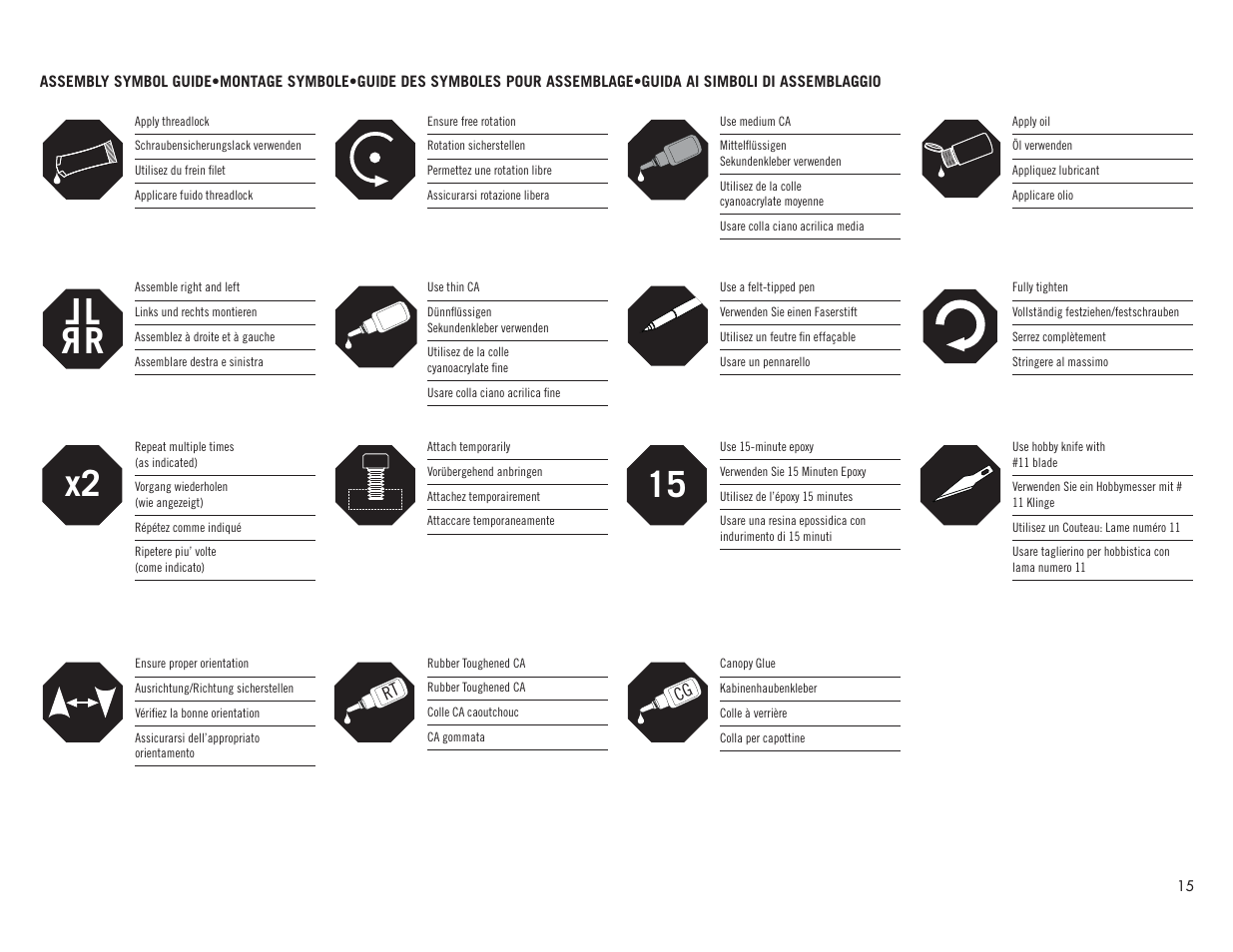 Lr l r x2 | Hangar 9 P-51D Mustang 60cc ARF (2 Boxes) User Manual | Page 15 / 112