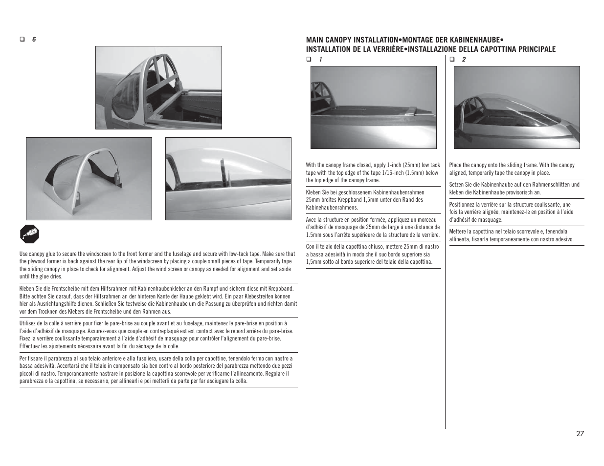 Hangar 9 P-51D Mustang 60cc ARF (2 Boxes) User Manual | Page 27 / 112