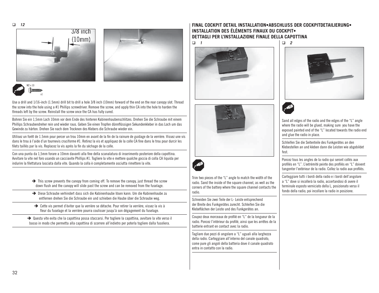 Hangar 9 P-51D Mustang 60cc ARF (2 Boxes) User Manual | Page 32 / 112