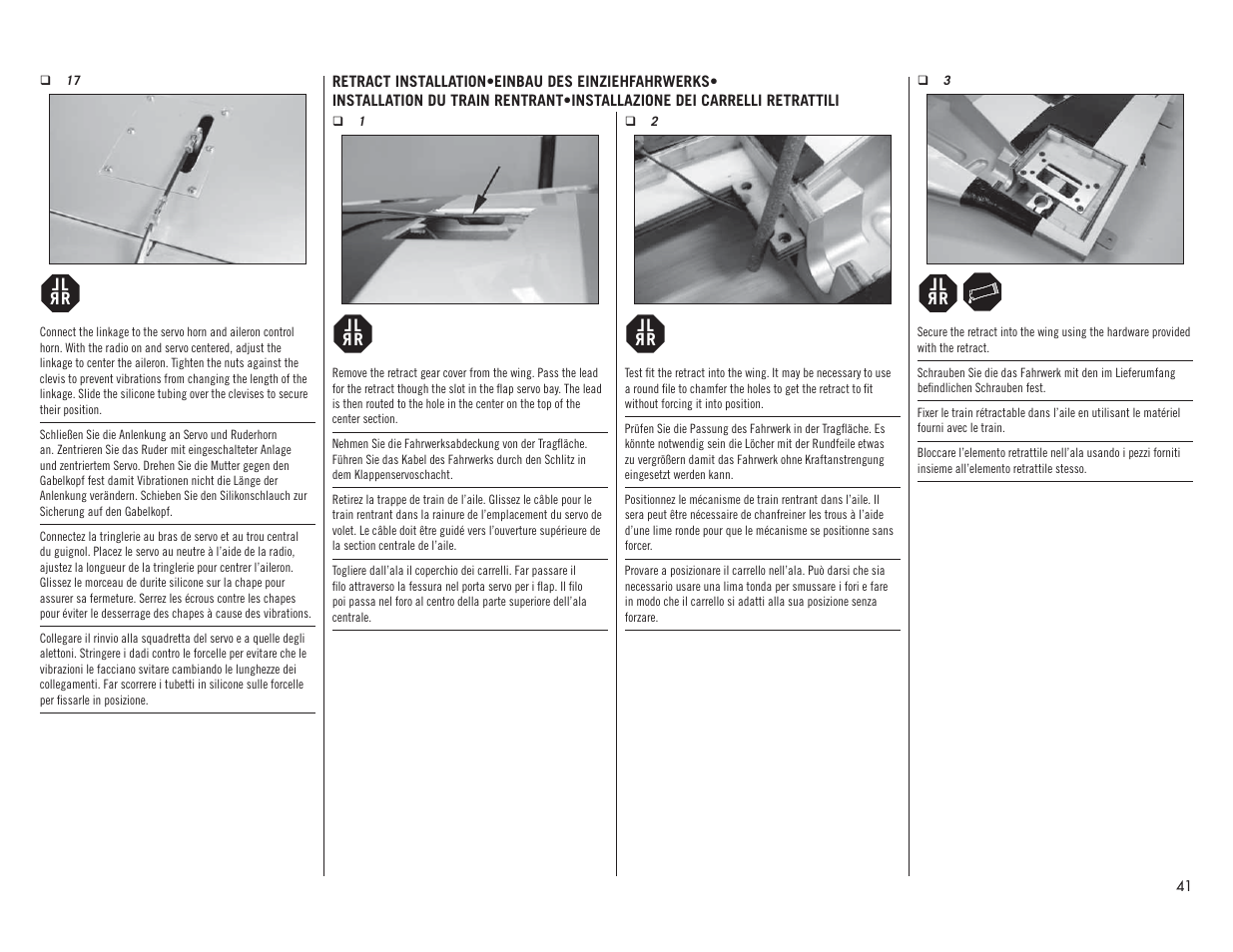 Hangar 9 P-51D Mustang 60cc ARF (2 Boxes) User Manual | Page 41 / 112