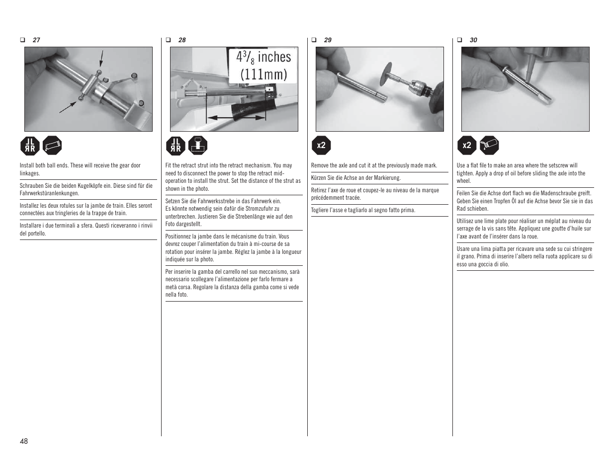 Hangar 9 P-51D Mustang 60cc ARF (2 Boxes) User Manual | Page 48 / 112