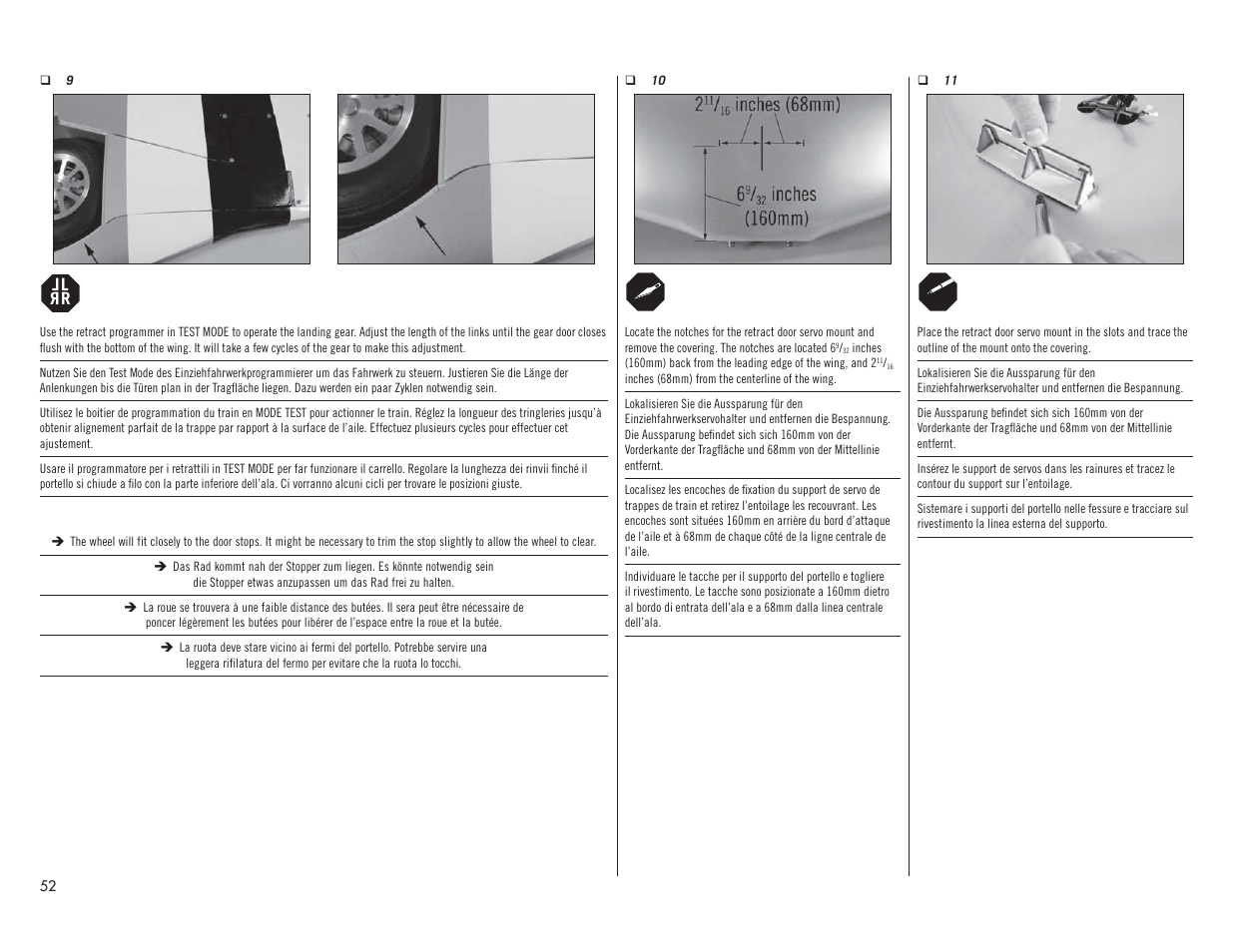 L r l r | Hangar 9 P-51D Mustang 60cc ARF (2 Boxes) User Manual | Page 52 / 112