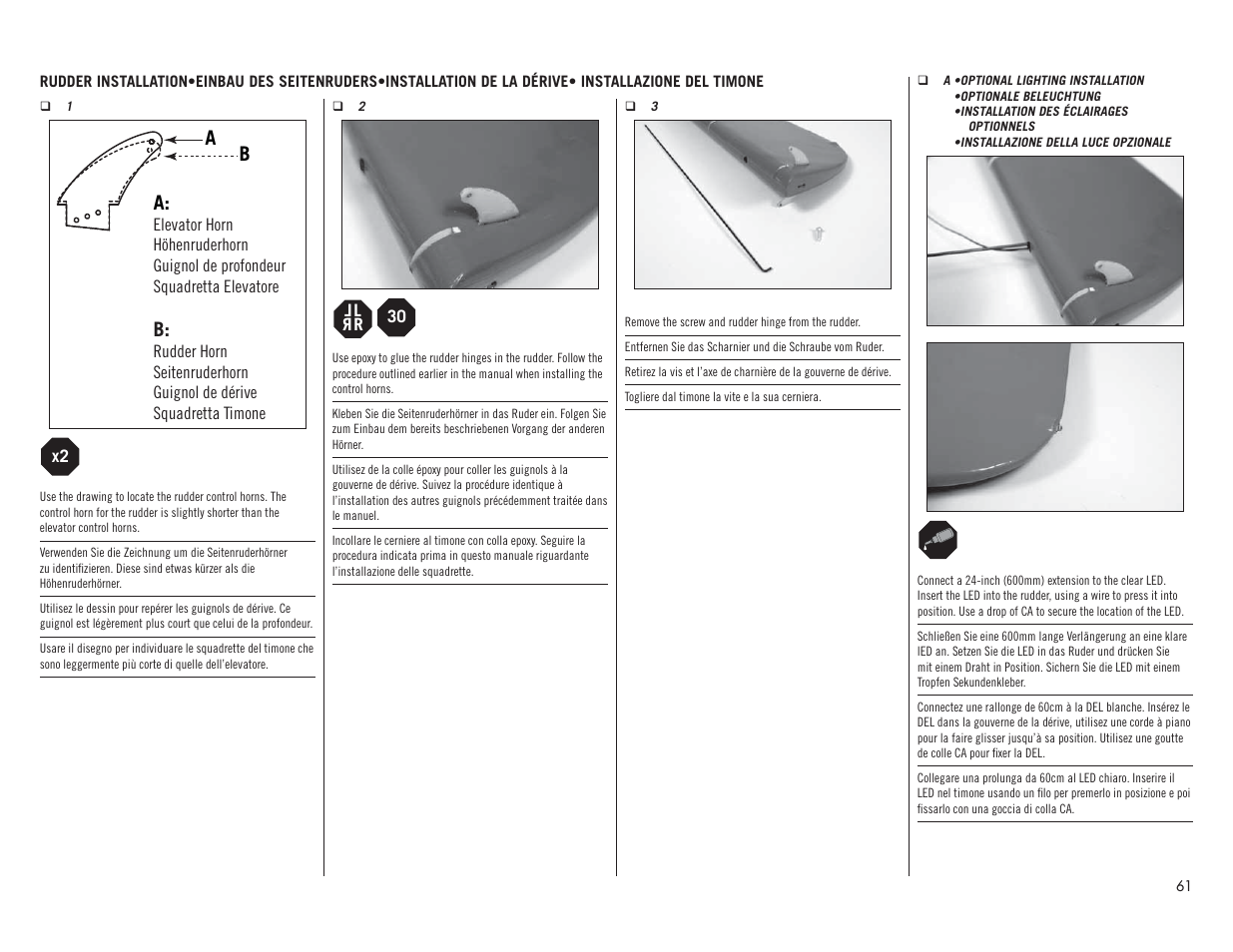 Ab a | Hangar 9 P-51D Mustang 60cc ARF (2 Boxes) User Manual | Page 61 / 112