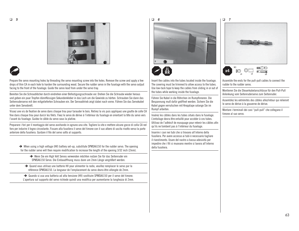 Lr l r | Hangar 9 P-51D Mustang 60cc ARF (2 Boxes) User Manual | Page 63 / 112