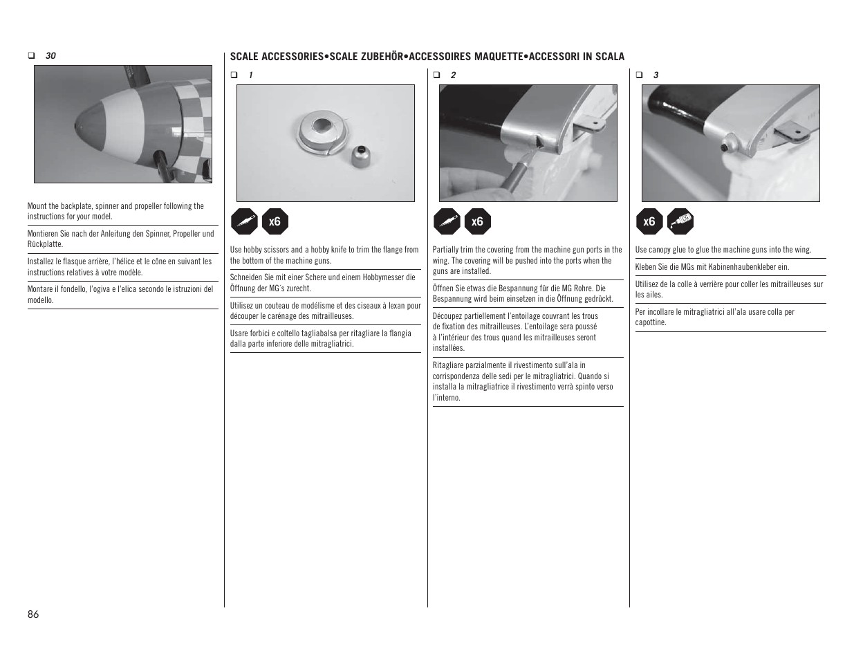 Hangar 9 P-51D Mustang 60cc ARF (2 Boxes) User Manual | Page 86 / 112