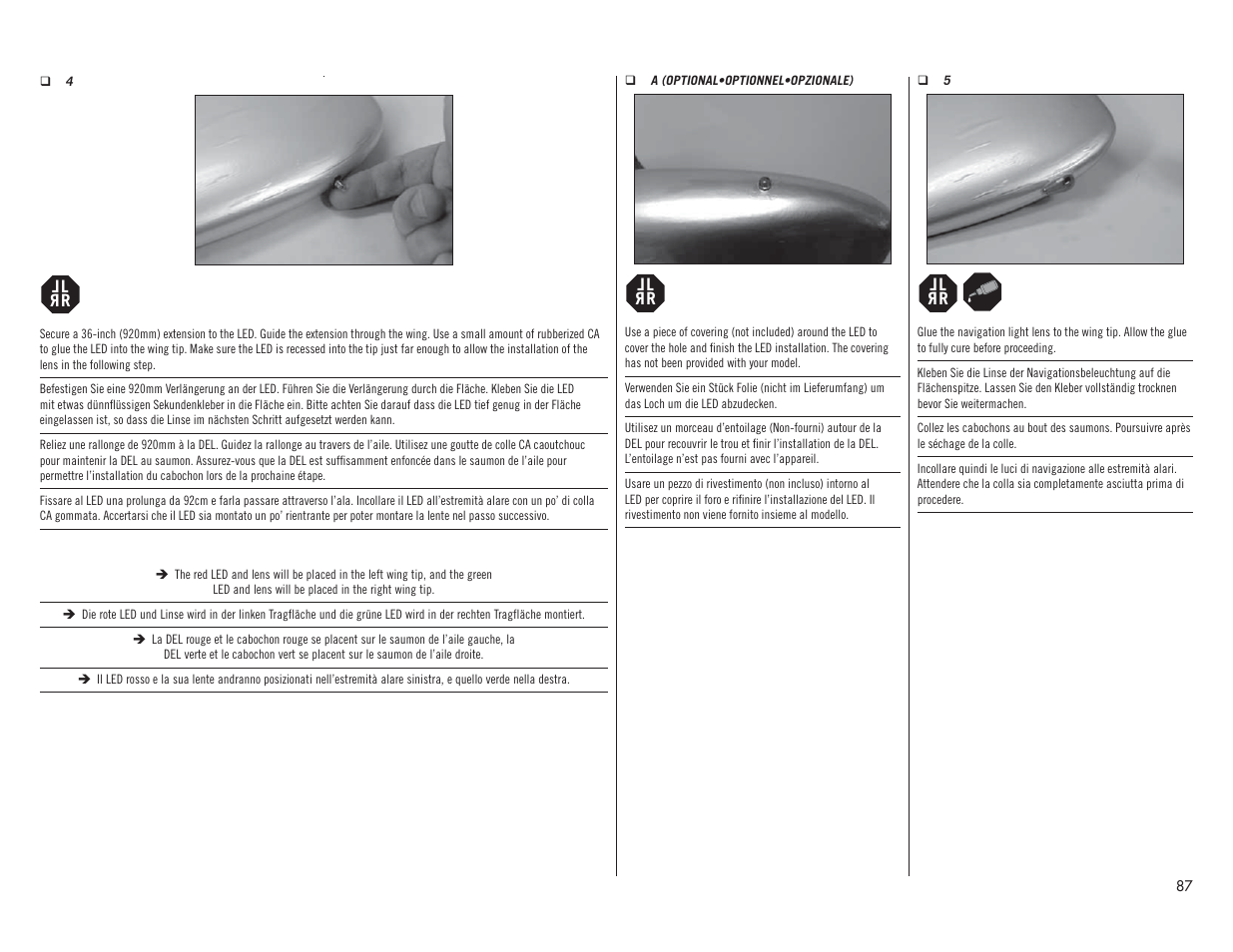Hangar 9 P-51D Mustang 60cc ARF (2 Boxes) User Manual | Page 87 / 112