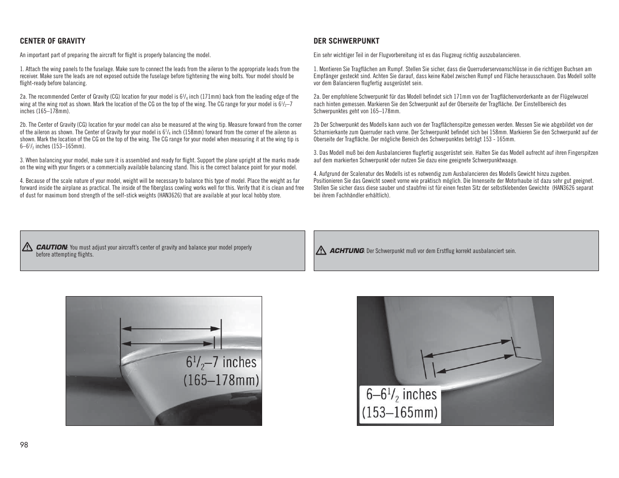 Hangar 9 P-51D Mustang 60cc ARF (2 Boxes) User Manual | Page 98 / 112