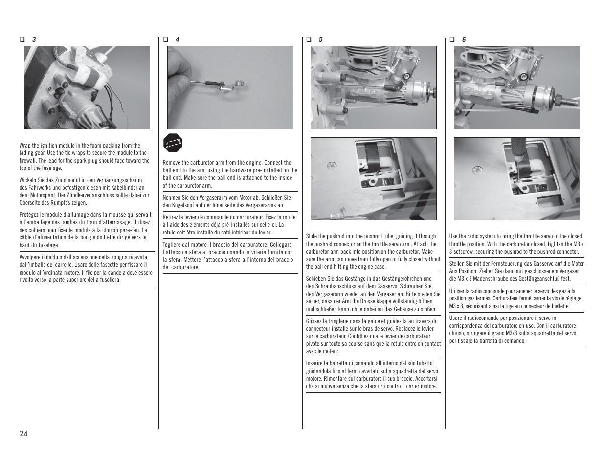Hangar 9 1/4 Scale PA-18 Super Cub PNP User Manual | Page 24 / 56