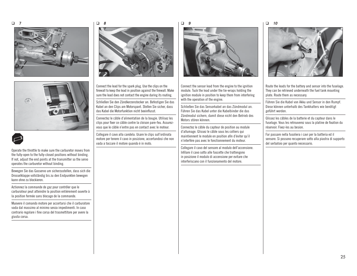 Hangar 9 1/4 Scale PA-18 Super Cub PNP User Manual | Page 25 / 56