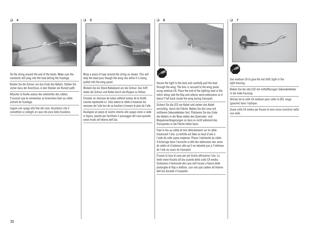 Hangar 9 1/4 Scale PA-18 Super Cub PNP User Manual | Page 30 / 56