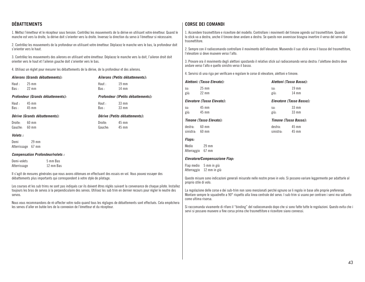 Hangar 9 1/4 Scale PA-18 Super Cub PNP User Manual | Page 43 / 56