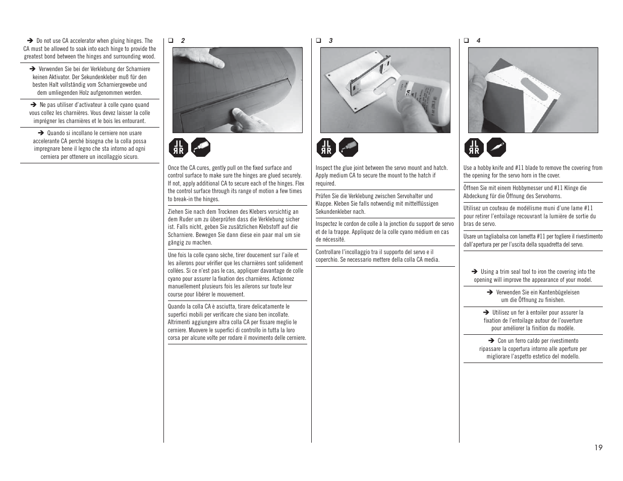 Hangar 9 F4U-1A Corsair 20cc ARF User Manual | Page 19 / 92