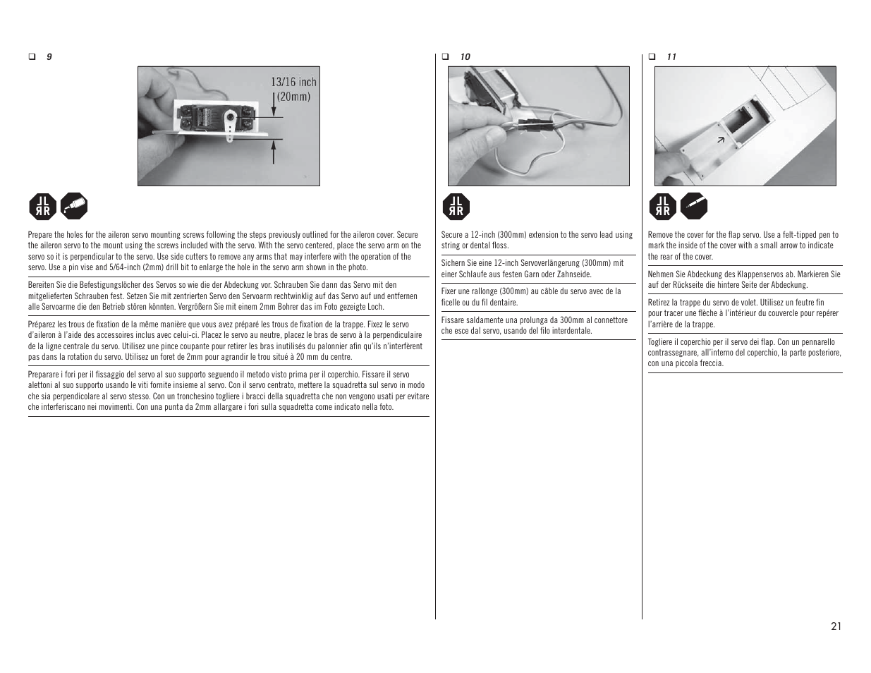 Hangar 9 F4U-1A Corsair 20cc ARF User Manual | Page 21 / 92