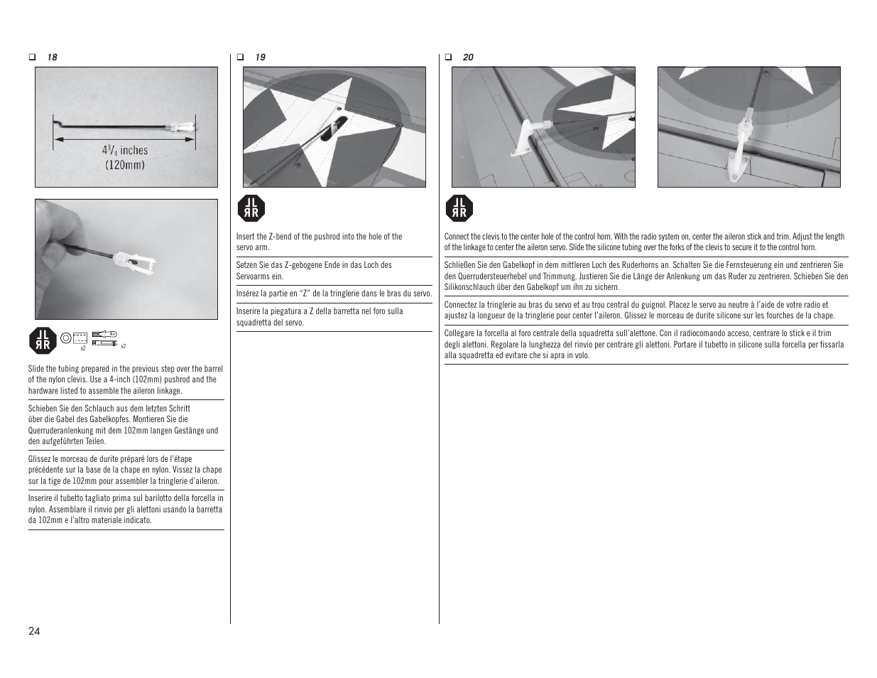 Hangar 9 F4U-1A Corsair 20cc ARF User Manual | Page 24 / 92