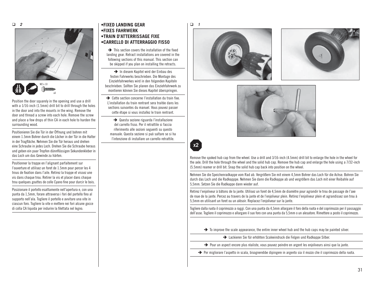 Lr l r | Hangar 9 F4U-1A Corsair 20cc ARF User Manual | Page 31 / 92