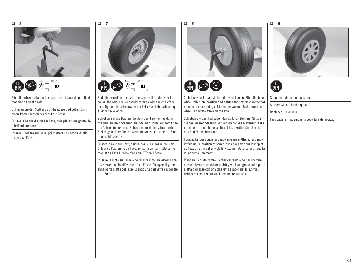 Hangar 9 F4U-1A Corsair 20cc ARF User Manual | Page 33 / 92