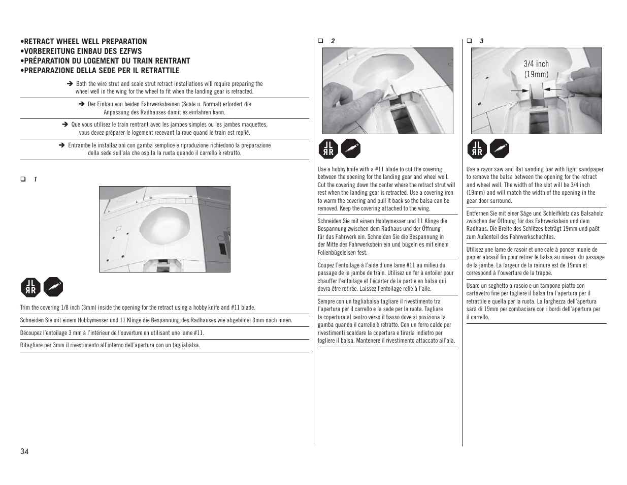 Hangar 9 F4U-1A Corsair 20cc ARF User Manual | Page 34 / 92