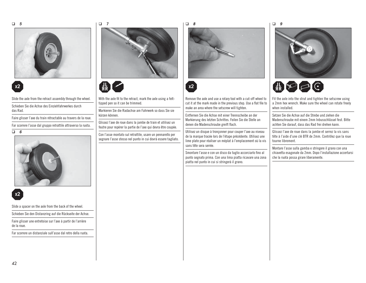 Hangar 9 F4U-1A Corsair 20cc ARF User Manual | Page 42 / 92