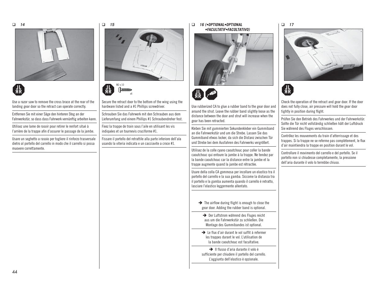 Hangar 9 F4U-1A Corsair 20cc ARF User Manual | Page 44 / 92