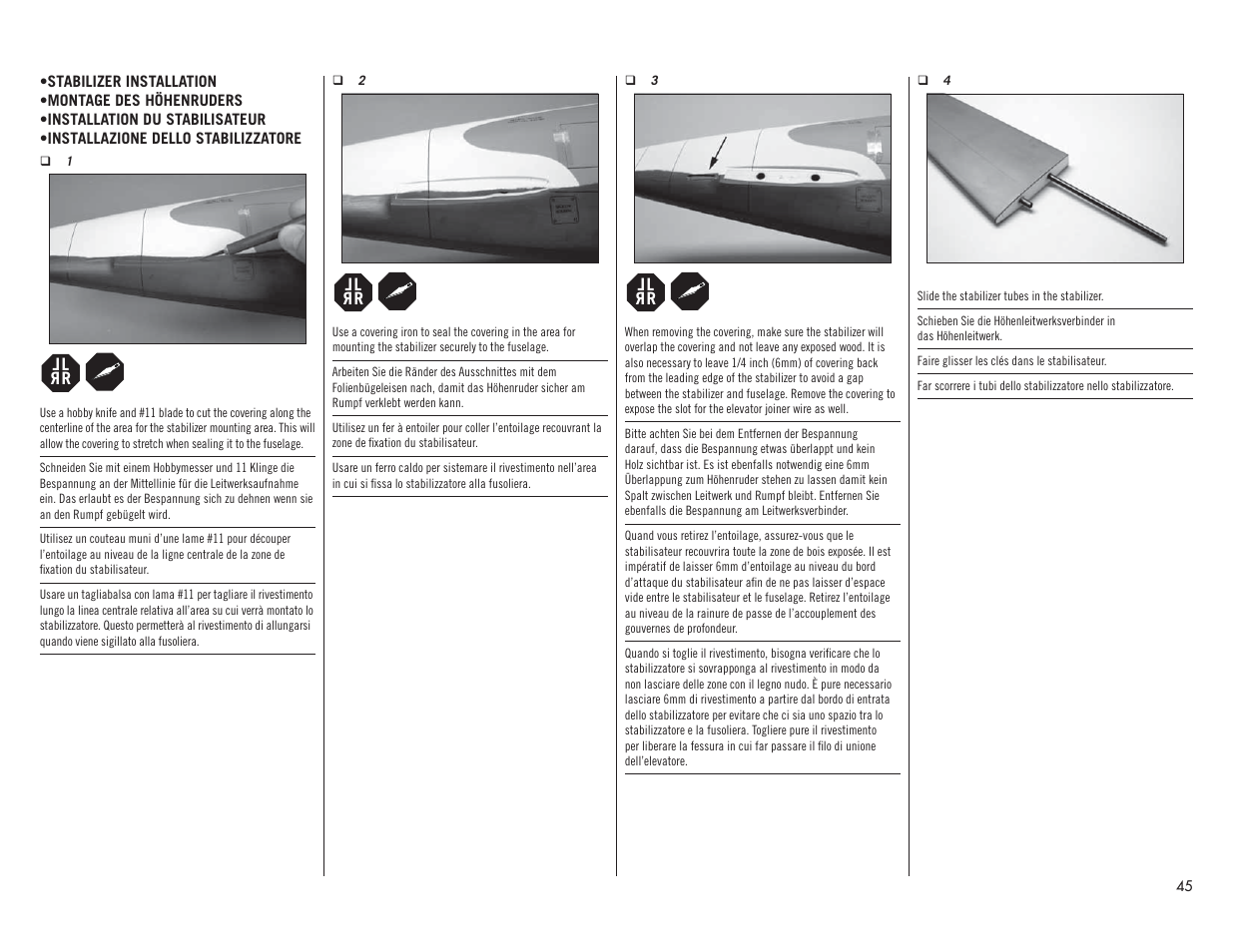 Hangar 9 F4U-1A Corsair 20cc ARF User Manual | Page 45 / 92