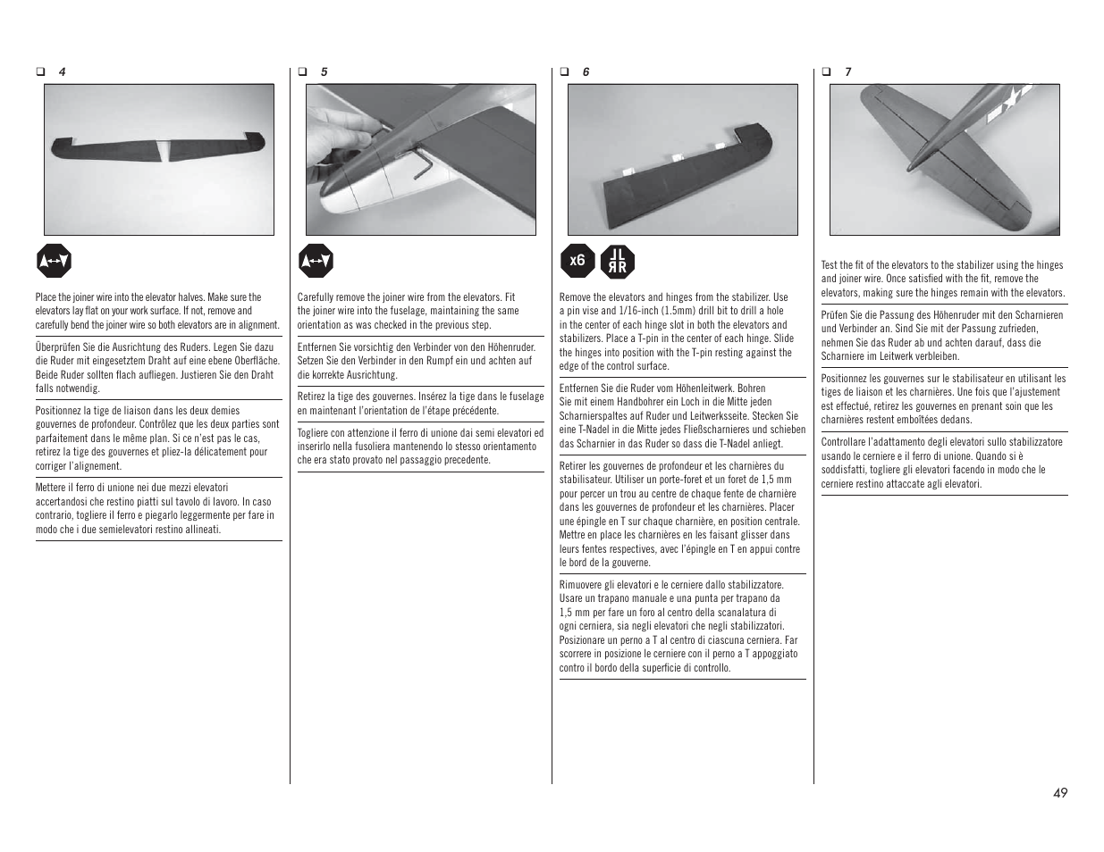 Hangar 9 F4U-1A Corsair 20cc ARF User Manual | Page 49 / 92