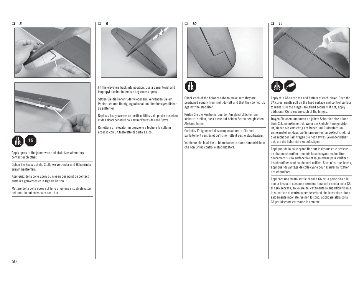 Hangar 9 F4U-1A Corsair 20cc ARF User Manual | Page 50 / 92