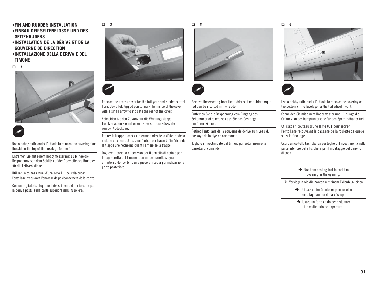 Hangar 9 F4U-1A Corsair 20cc ARF User Manual | Page 51 / 92
