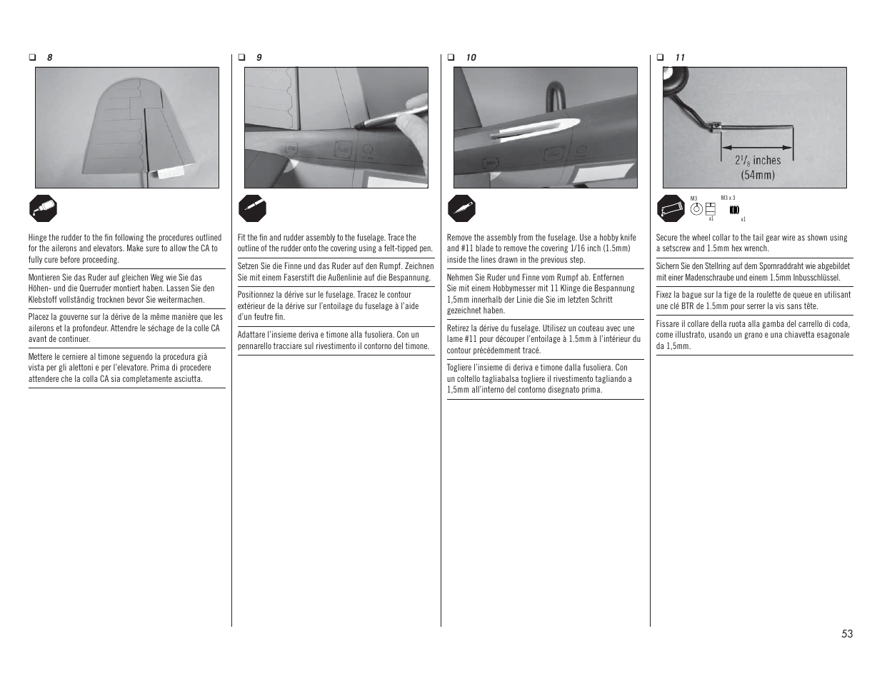 Hangar 9 F4U-1A Corsair 20cc ARF User Manual | Page 53 / 92