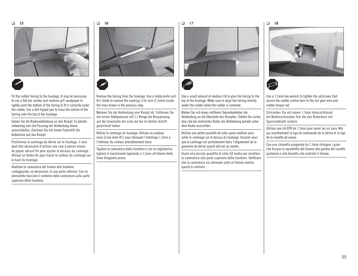 Hangar 9 F4U-1A Corsair 20cc ARF User Manual | Page 55 / 92