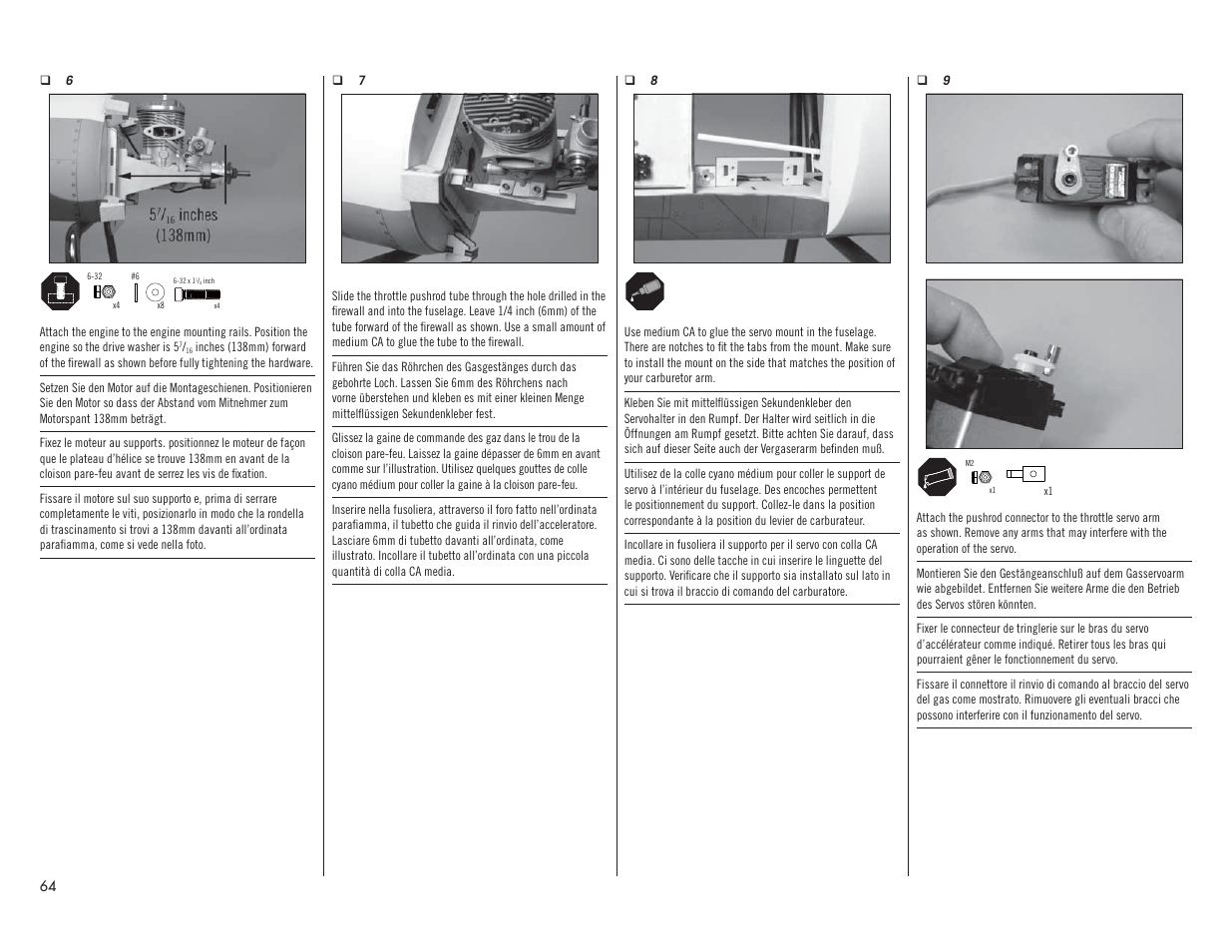 Hangar 9 F4U-1A Corsair 20cc ARF User Manual | Page 64 / 92