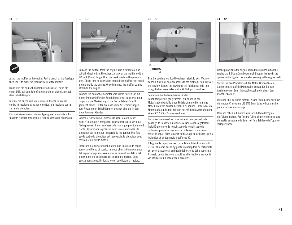 Hangar 9 F4U-1A Corsair 20cc ARF User Manual | Page 71 / 92