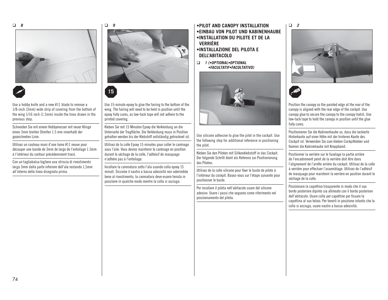 Hangar 9 F4U-1A Corsair 20cc ARF User Manual | Page 74 / 92