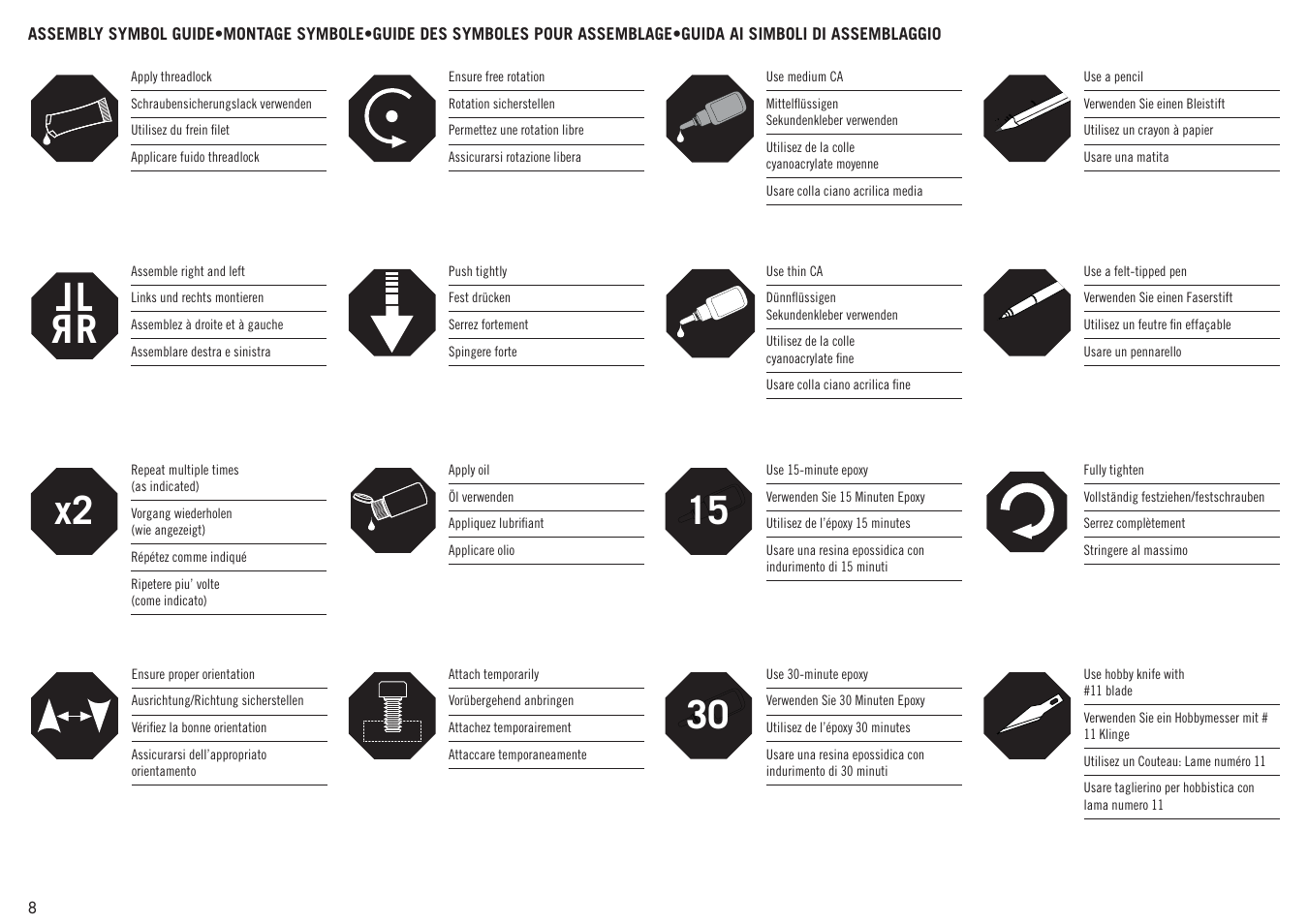 Lr l r x2 | Hangar 9 Sbach 342 60 ARF User Manual | Page 8 / 48