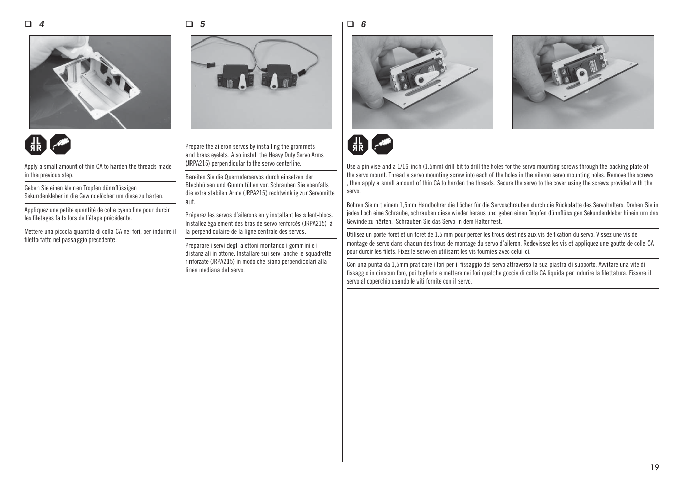 Hangar 9 F4U-1D Corsair 60cc ARF (3 Boxes) User Manual | Page 19 / 96