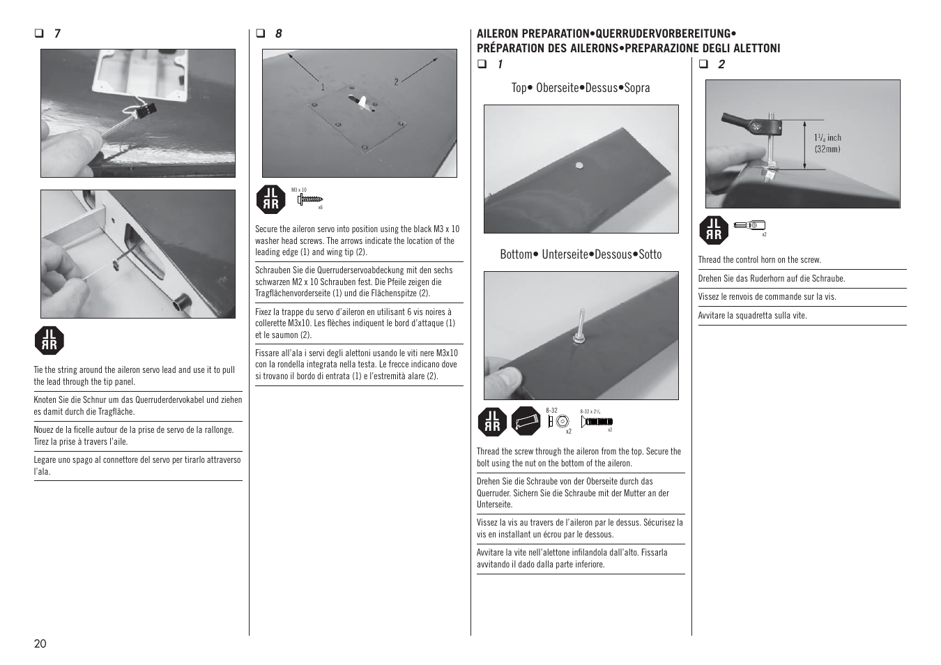 Hangar 9 F4U-1D Corsair 60cc ARF (3 Boxes) User Manual | Page 20 / 96