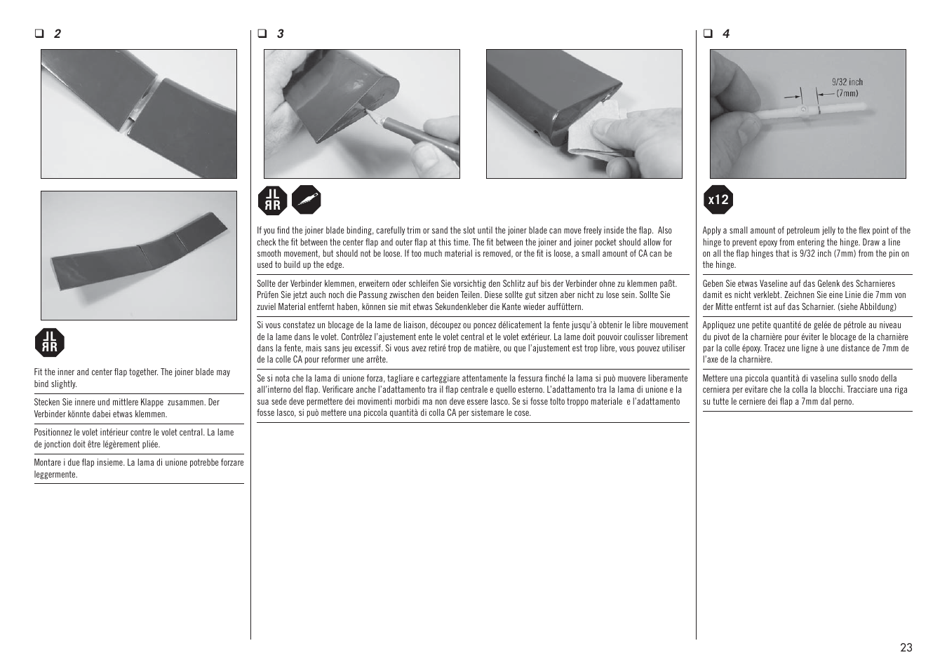 Hangar 9 F4U-1D Corsair 60cc ARF (3 Boxes) User Manual | Page 23 / 96