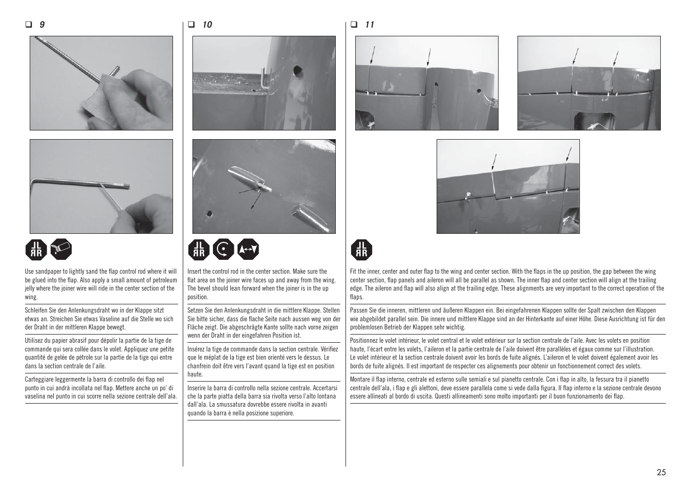 Hangar 9 F4U-1D Corsair 60cc ARF (3 Boxes) User Manual | Page 25 / 96
