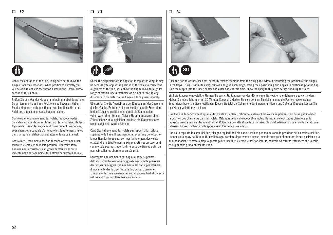 Hangar 9 F4U-1D Corsair 60cc ARF (3 Boxes) User Manual | Page 26 / 96